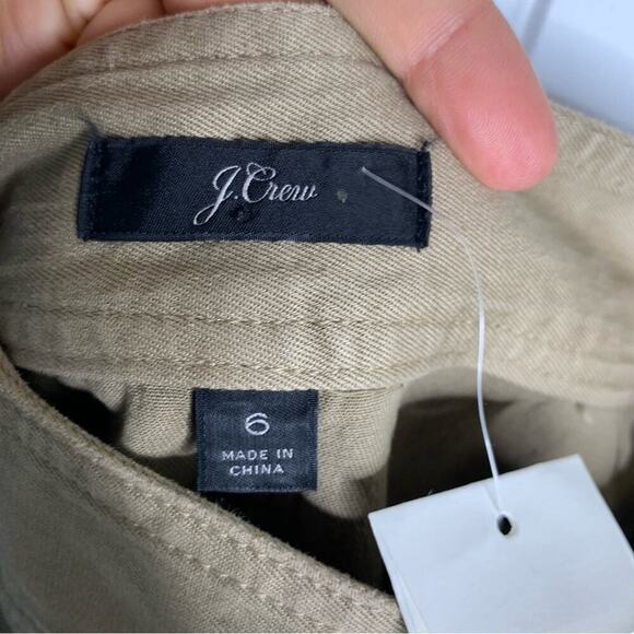 J Crew size buttons pencil skirt in stretch chino khaki size 6 minimalist bo 104 - Picture 5 of 8